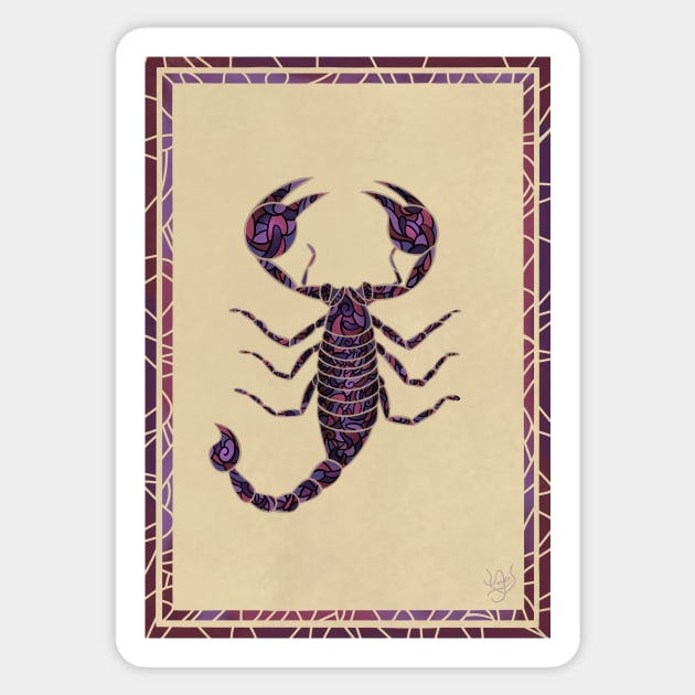 Purple Scorpion Sticker by BastetLand